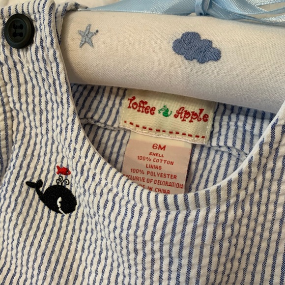 🐳⚓️🦀2pack Rompers, Navy Ocean theme, 3-6M - Picture 2 of 16